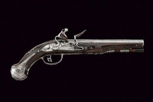 Rara pistola a pietra focaia di Picin Frusca  - Asta Rare Armi Antiche e Militaria da tutto il mondo - Associazione Nazionale - Case d'Asta italiane