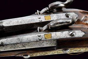 Paio di pistole ridotte a luminello di Minelli  - Asta Rare Armi Antiche e Militaria da tutto il mondo - Associazione Nazionale - Case d'Asta italiane