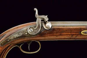 Pistola a luminello con canna lunga  - Asta Rare Armi Antiche e Militaria da tutto il mondo - Associazione Nazionale - Case d'Asta italiane