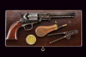 Colt Model 1849 Pocket Revolver in cassetta  - Asta Rare Armi Antiche e Militaria da tutto il mondo - Associazione Nazionale - Case d'Asta italiane