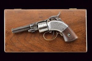 Mass. Arms Co. Maynard Primed Pocket Revolver in cassetta  - Asta Rare Armi Antiche e Militaria da tutto il mondo - Associazione Nazionale - Case d'Asta italiane