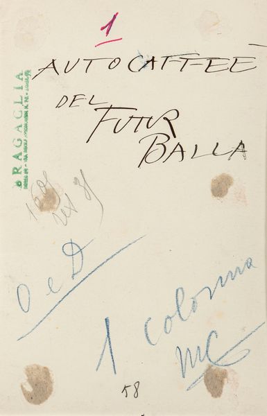 Anton Giulio Bragaglia : Matilde la pazza. Prima del Futurismo. Futurballa  - Asta Testimonianze Contemporanee: Documenti, Libri, Fotografie e Opere d'Arte - Associazione Nazionale - Case d'Asta italiane