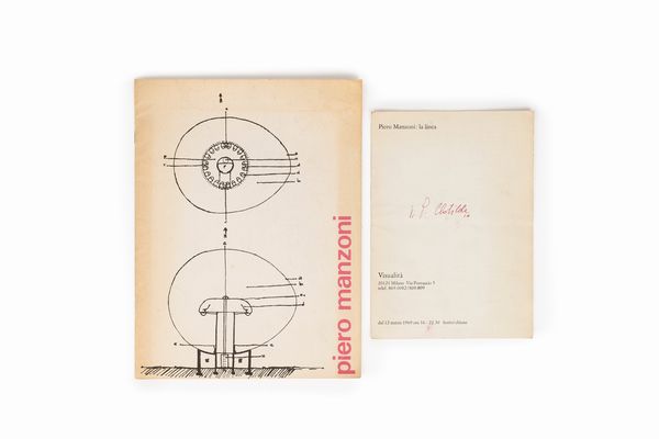 Piero Manzoni : Due cataloghi  - Asta Testimonianze Contemporanee: Documenti, Libri, Fotografie e Opere d'Arte - Associazione Nazionale - Case d'Asta italiane