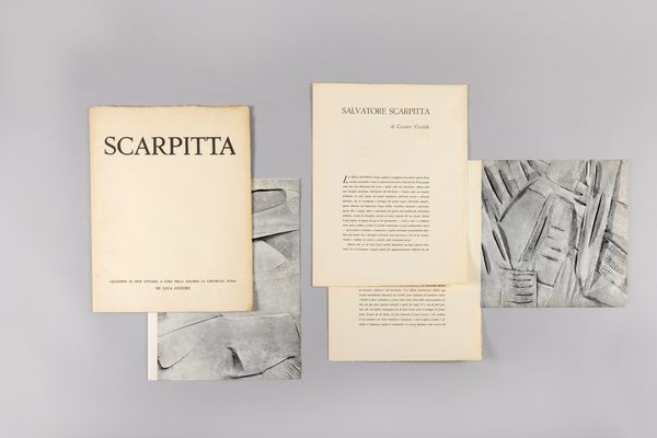 Salvatore Scarpitta : Quaderni della galleria La Tartaruga  - Asta Testimonianze Contemporanee: Documenti, Libri, Fotografie e Opere d'Arte - Associazione Nazionale - Case d'Asta italiane