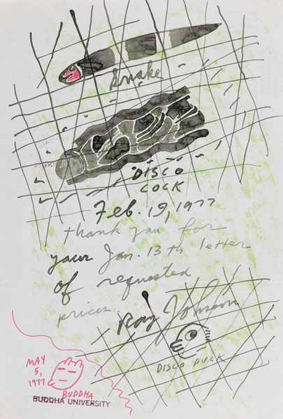 Ray Johnson : Disco cock/ disco duck  - Asta Testimonianze Contemporanee: Documenti, Libri, Fotografie e Opere d'Arte - Associazione Nazionale - Case d'Asta italiane