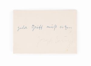 JOSEPH BEUYS - Jeder Griff...