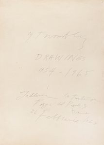 Cy Twombly - Studio per il manifesto della mostra alla galleria La Tartaruga