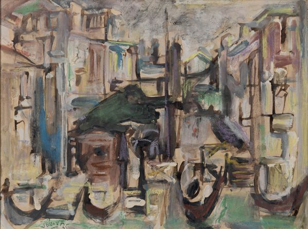 EMILIO VEDOVA : Traghetto di Santa Maria del Giglio a Venezia  - Asta Arte moderna e contemporanea - Associazione Nazionale - Case d'Asta italiane