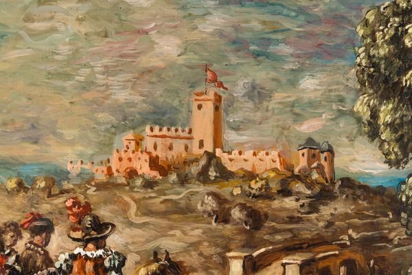 Giorgio de Chirico : Ritorno al castello avito  - Asta Arte moderna e contemporanea - Associazione Nazionale - Case d'Asta italiane