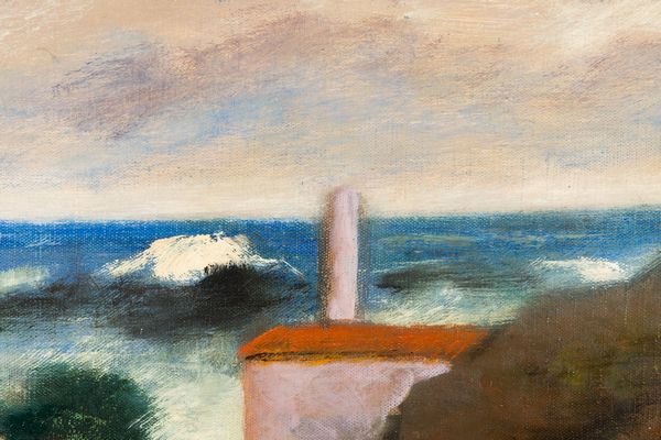 Carlo Carrà : Casa sul mare  - Asta Arte moderna e contemporanea - Associazione Nazionale - Case d'Asta italiane