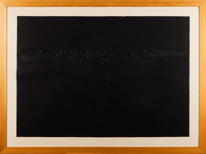 Alberto Burri : Cretto nero F  - Asta Arte moderna e contemporanea - Associazione Nazionale - Case d'Asta italiane