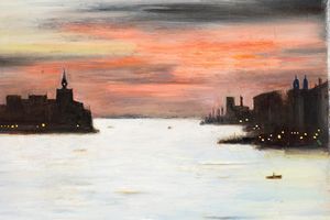 Gregorio Sciltian : Tramonto alla Giudecca  - Asta Arte moderna e contemporanea - Associazione Nazionale - Case d'Asta italiane