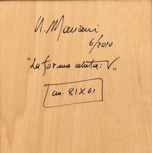 UMBERTO MARIANI : La forma celata V  - Asta Arte moderna e contemporanea - Associazione Nazionale - Case d'Asta italiane