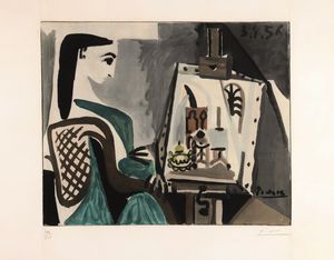 Pablo Picasso, d'apres - Femme dans l'atelier