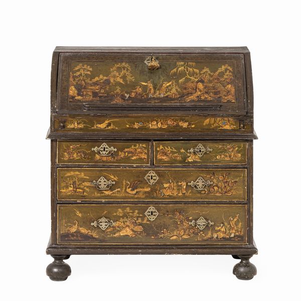 Ribalta laccata a chinoiserie. Probabilmente Inghilterra, prima met XVIII secolo  - Asta Dimore Italiane - Associazione Nazionale - Case d'Asta italiane