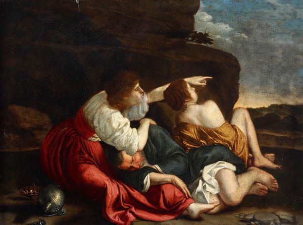 Orazio Gentileschi, copia da : Loth e le figlie  - Asta Dimore Italiane - Associazione Nazionale - Case d'Asta italiane