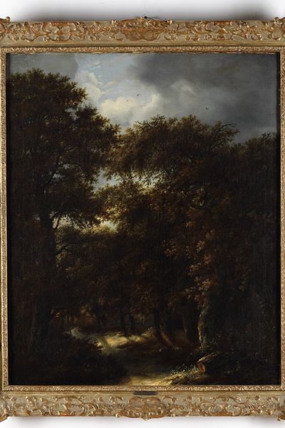 Jacob Izaaksoon van Ruisdael, Attribuito a : Paesaggio boschivo  - Asta Dipinti Antichi - Associazione Nazionale - Case d'Asta italiane