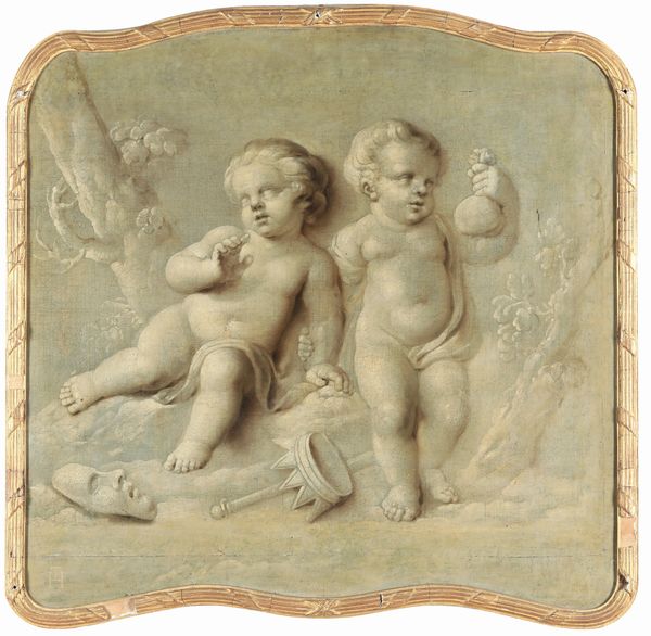 Scuola francese del XVIII secolo Giochi di putti  - Asta Dipinti Antichi - Associazione Nazionale - Case d'Asta italiane