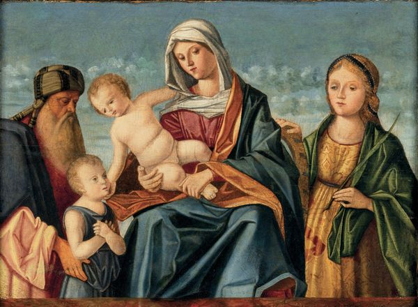 Vincenzo Catena, nei modi di : Madonna col Bambino e santi Giovanni Battista, Caterina e Zaccaria  - Asta Dipinti Antichi - Associazione Nazionale - Case d'Asta italiane