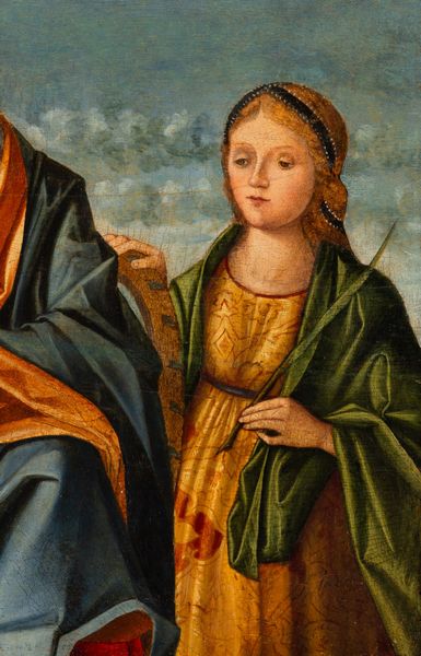 Vincenzo Catena, nei modi di : Madonna col Bambino e santi Giovanni Battista, Caterina e Zaccaria  - Asta Dipinti Antichi - Associazione Nazionale - Case d'Asta italiane