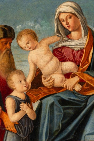 Vincenzo Catena, nei modi di : Madonna col Bambino e santi Giovanni Battista, Caterina e Zaccaria  - Asta Dipinti Antichi - Associazione Nazionale - Case d'Asta italiane