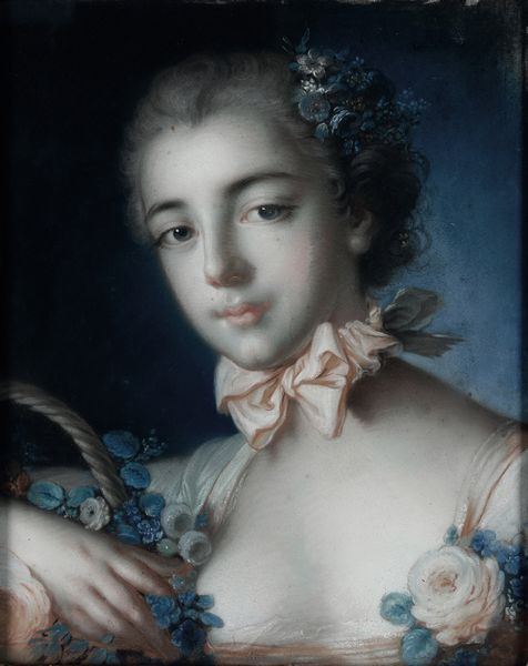 François Boucher, copia da : Ritratto di gentildonna in veste di Flora  - Asta Dipinti Antichi - Associazione Nazionale - Case d'Asta italiane