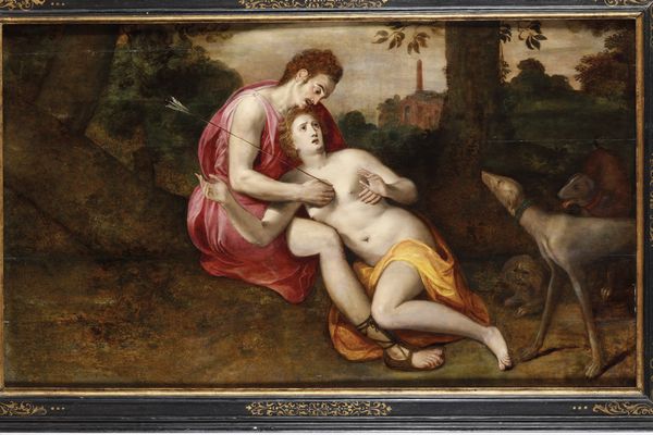 Frans Floris, Seguace di : Cefalo e Procri  - Asta Dipinti Antichi - Associazione Nazionale - Case d'Asta italiane