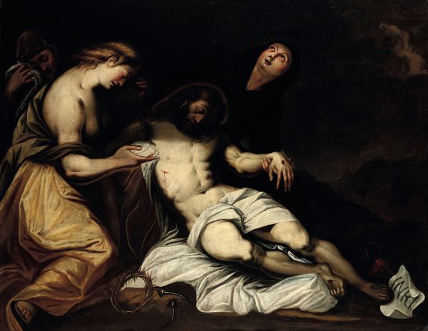 Antoon van Dyck, copia da : Compianto sul Cristo morto  - Asta Dipinti Antichi - Associazione Nazionale - Case d'Asta italiane