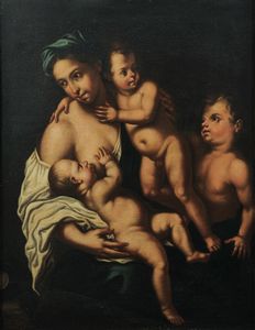 Carlo Cignani, Cerchia di - Allegoria della Carit