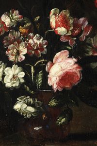 Scuola del XVII secolo Nature morte con vasi fiori  - Asta Dipinti Antichi - Associazione Nazionale - Case d'Asta italiane