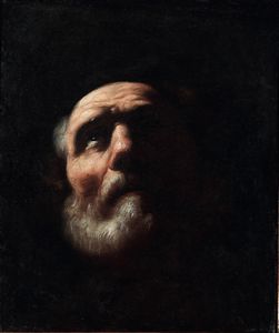 Giovanni Battista Piazzetta : Testa di vecchio (San Pietro?)  - Asta Dipinti Antichi - Associazione Nazionale - Case d'Asta italiane