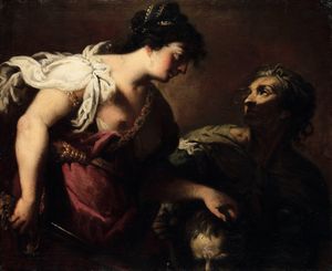 Antonio Zanchi, Attribuito a - Giuditta con la testa di Oloferne