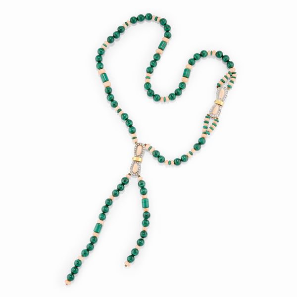 Collana con malachite  - Asta Gioielli - Associazione Nazionale - Case d'Asta italiane