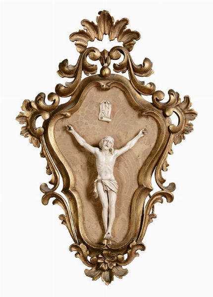 Corpus Christi in avorio. Scultore del XIX secolo  - Asta Antiquariato - Associazione Nazionale - Case d'Asta italiane