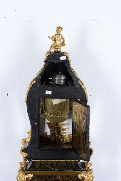 Orologio Boulle Luigi XV, Francia XVIII secolo firmato Le Mersier a Rouen  - Asta Antiquariato - Associazione Nazionale - Case d'Asta italiane