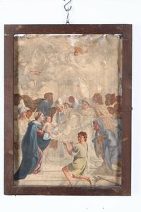 Coppia di bozzetti raffiguranti scene sacre  - Asta Antiquariato - Associazione Nazionale - Case d'Asta italiane