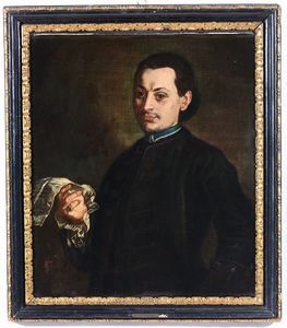 Longhi Alessandro - Ritratto di Antonio Festi sacerdote con lettera