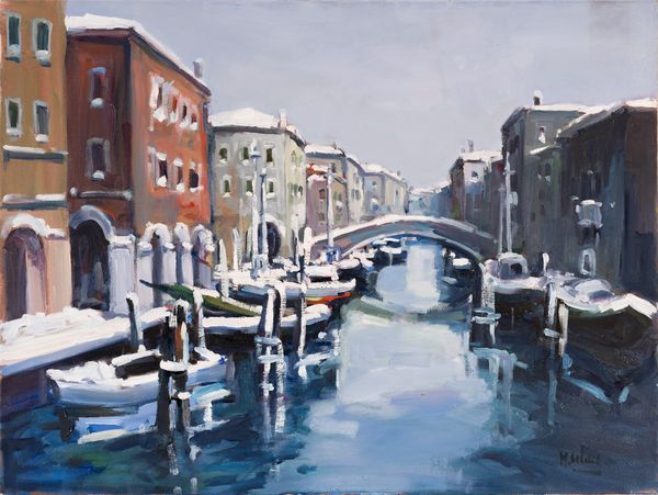 MARIO DE LUCA : Venezia con neve  - Asta Arte Moderna e Contemporanea - Associazione Nazionale - Case d'Asta italiane