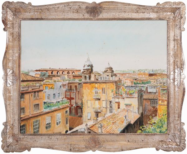 VINCENT MARRAS : Veduta di Roma  - Asta Arte Moderna e Contemporanea - Associazione Nazionale - Case d'Asta italiane