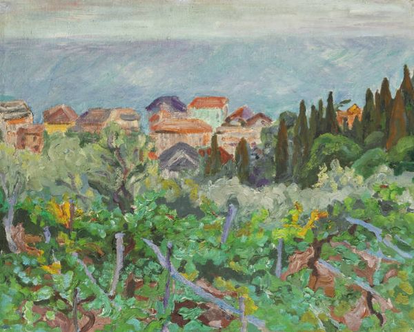 LEVI SACERDOTI ADELE Torino 1912-Napoli 1985 : Panorama al mare 8-69  - Asta Dipinti  - Associazione Nazionale - Case d'Asta italiane