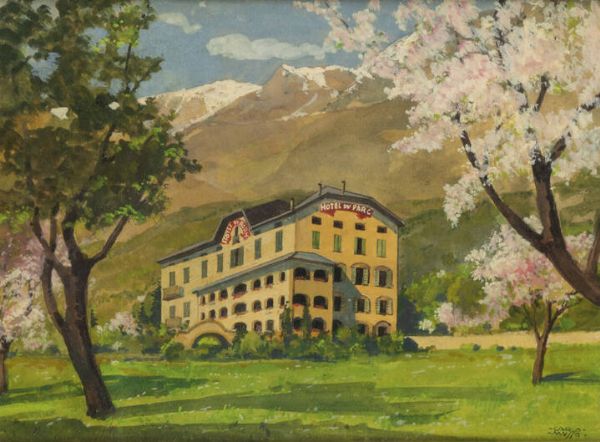 CARLO MUSSO Balangero (TO) 1907 - 1968 : Hotel du parc  - Asta Dipinti  - Associazione Nazionale - Case d'Asta italiane