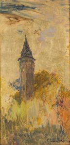 VITTORIO CAVALLERI Torino 1860 - 1938 - Campanile