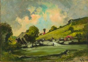 MARIO GACHET Torino 1879 - 1981 - Paesaggio