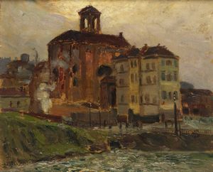 FRANCESCO MENNYEY Torino 1889 - 1950 - Il Borgo Dora