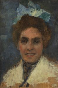 VITTORIO CAVALLERI Torino 1860 - 1938 - Ritratto femminile