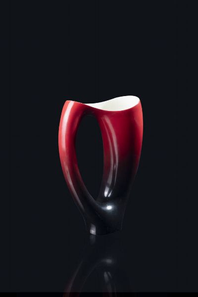 ARIELE TORINO : Vaso rosso e nero  - Asta Antiquariato  - Associazione Nazionale - Case d'Asta italiane