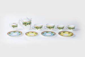 Versace - Servizio da the  marcato Versace Jeans Home  linea Casual ed eseguiti in ceramica Rosenthal  composto da teiera  [..]