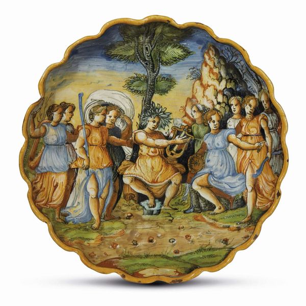 CRESPINA, URBINO, BOTTEGA PATANAZZI, 1580 CIRCA  - Asta CERAMICA. MAIOLICHE E PORCELLANE DAL XVI AL XIX SECOLO - Associazione Nazionale - Case d'Asta italiane