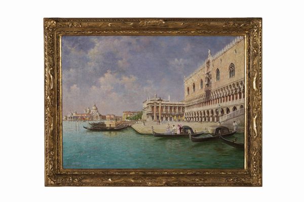 Scuola del XX secolo Vedute di Venezia  - Asta Dipinti del XIX e XX secolo - Associazione Nazionale - Case d'Asta italiane