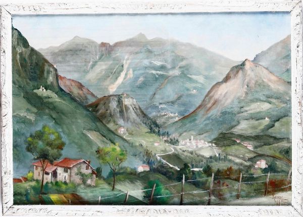 Gianni Reggio (1898 - 1961) Maggio (Valsassina) La Vallata  - Asta Dipinti del XIX e XX secolo - Associazione Nazionale - Case d'Asta italiane